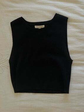 L.A. Hearts Black Cropped Knit Tank Top